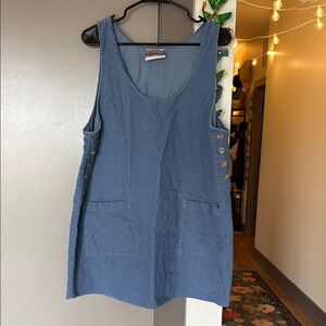 Urban Renewal Urban Outfitters Blue Boxy Sleeveless Corduroy Dress